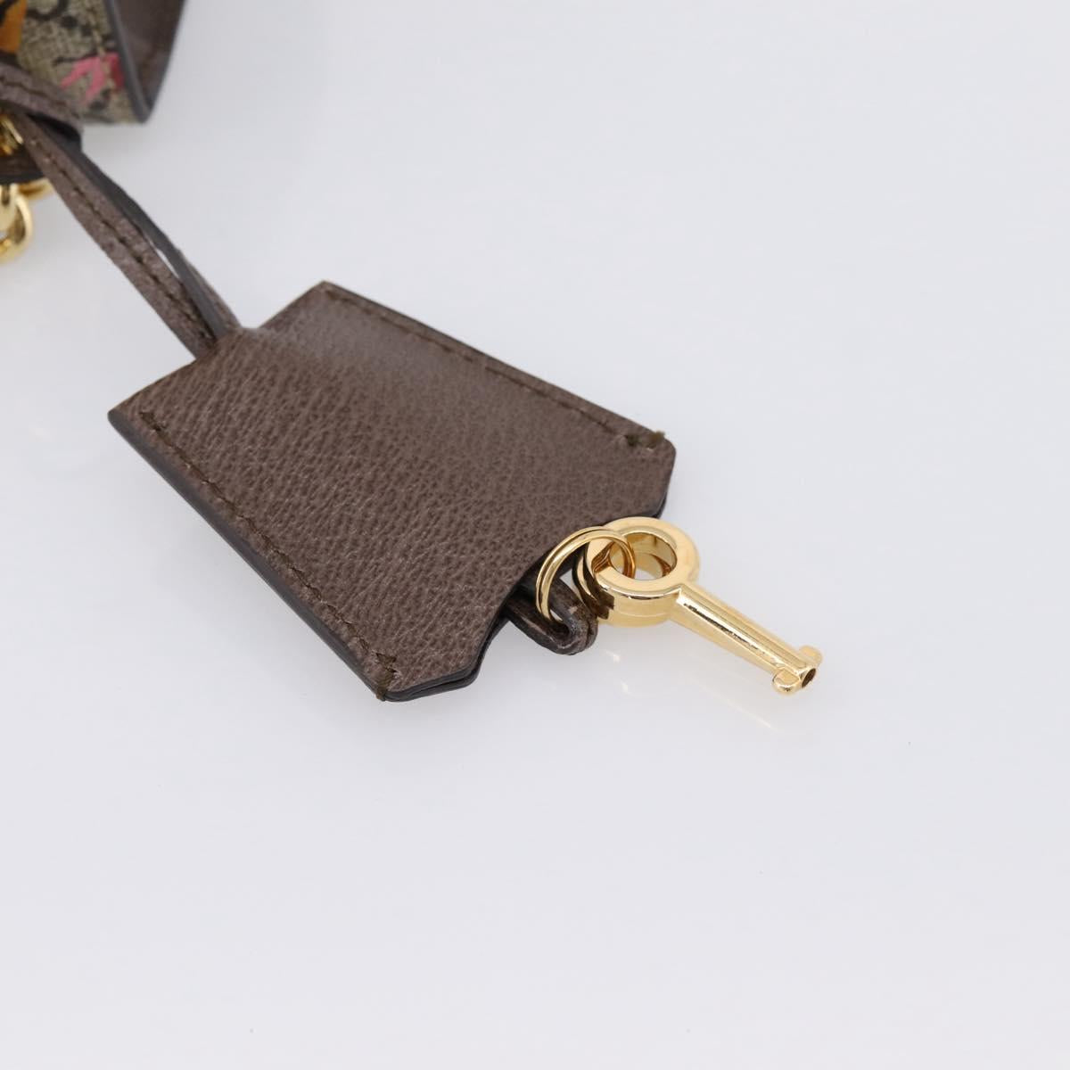 GUCCI GG Supreme Chain Shoulder Bag PVC Beige Gold 409487 Auth 199195SAM