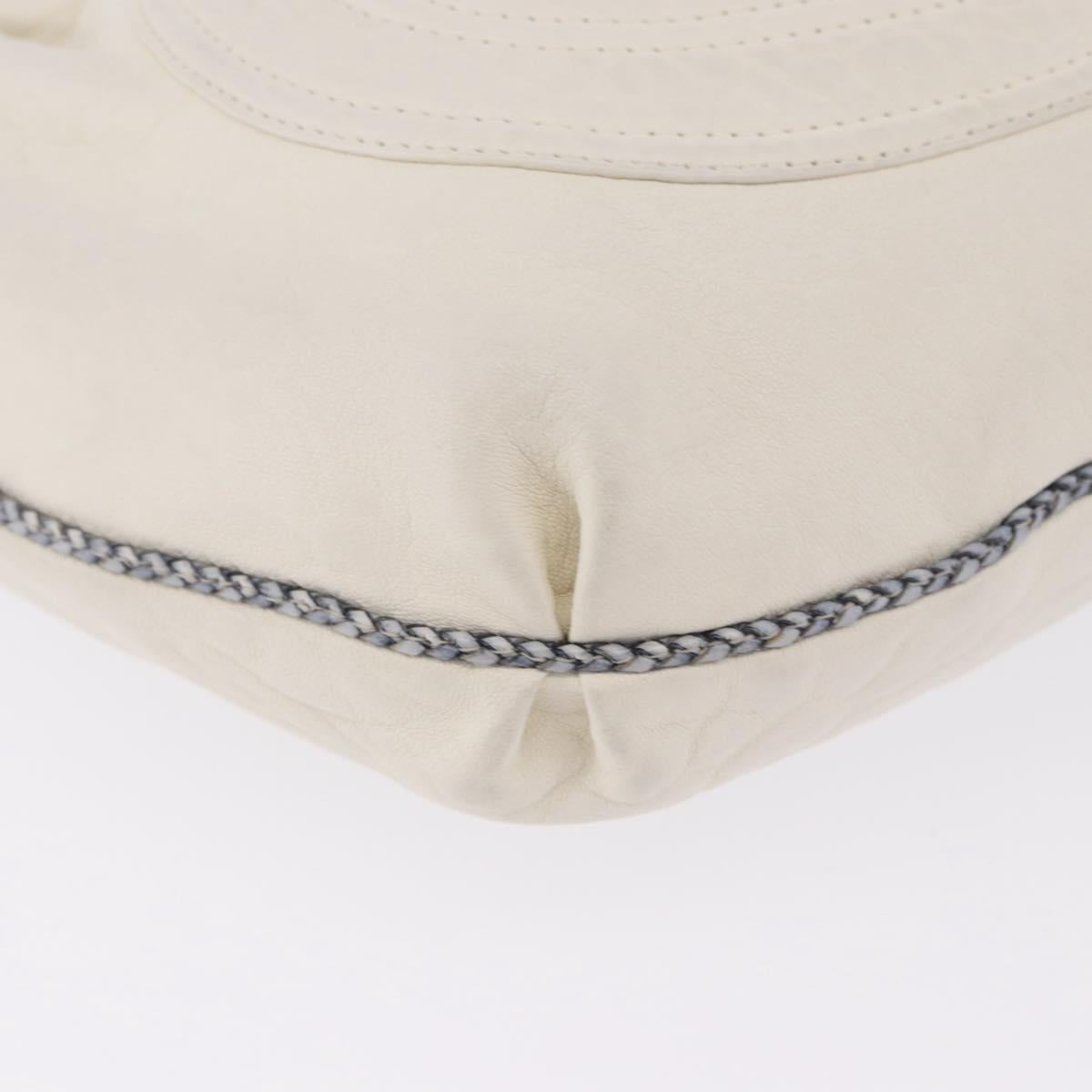 FENDI Spy Bag Shoulder Bag Leather White Auth 199204V