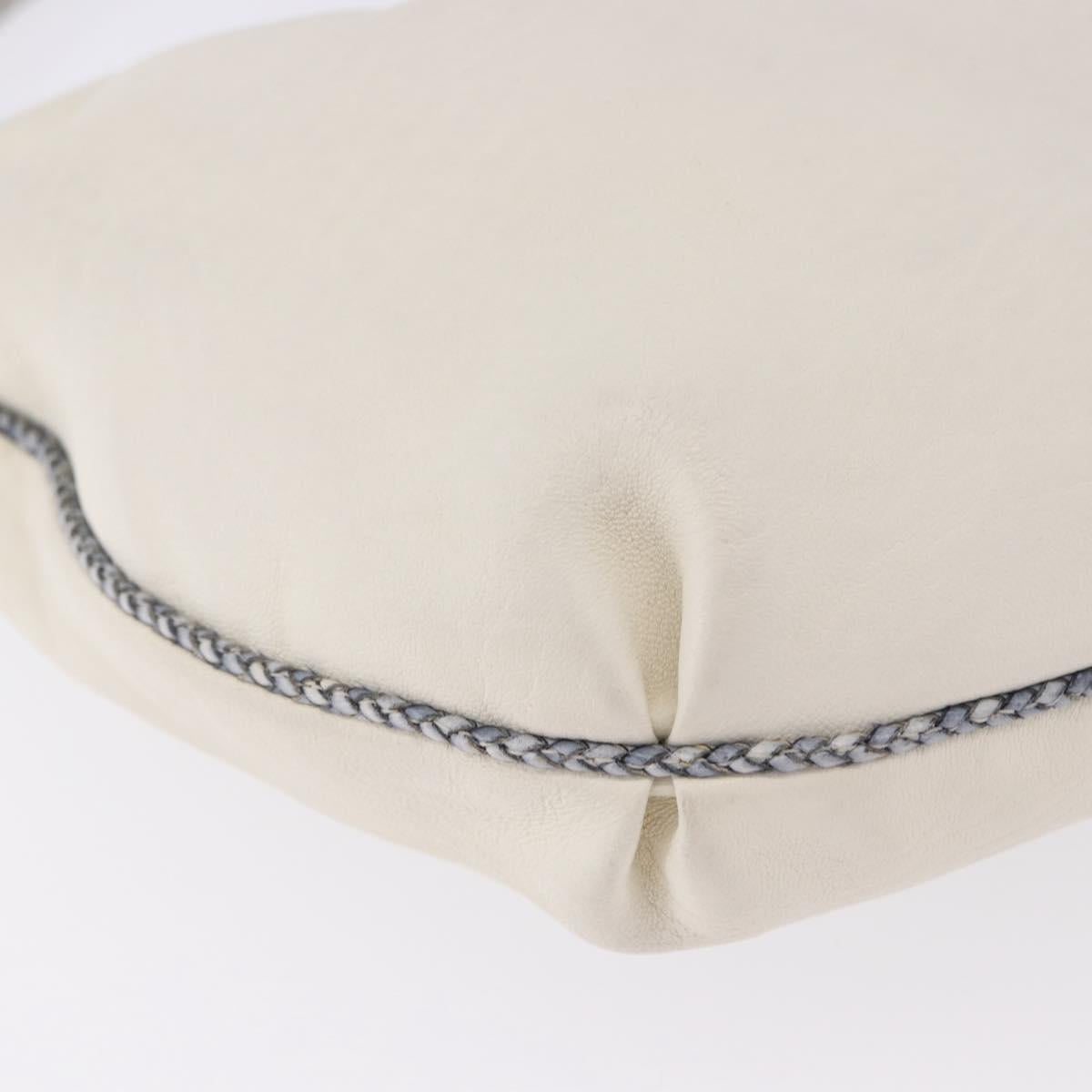 FENDI Spy Bag Shoulder Bag Leather White Auth 199204V