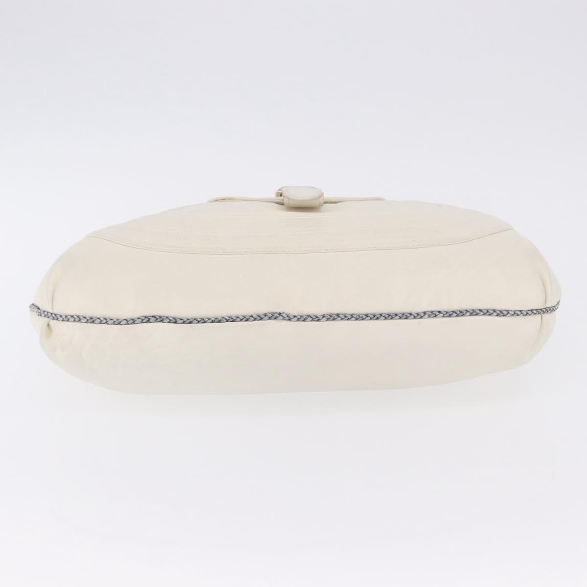 FENDI Spy Bag Shoulder Bag Leather White Auth 199204V