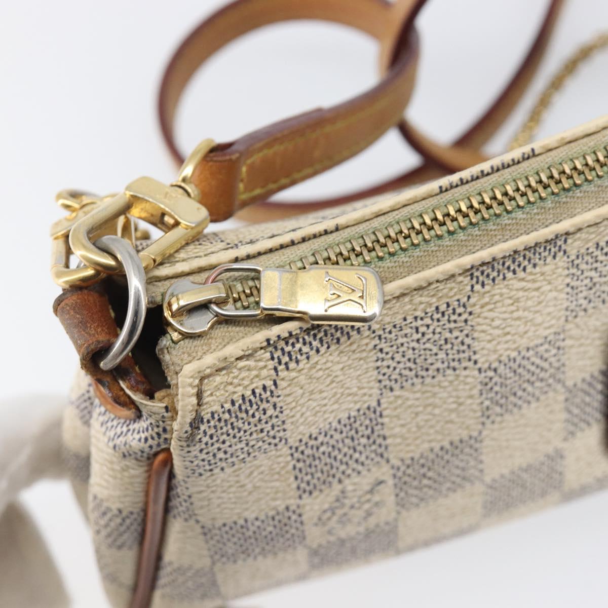 LOUIS VUITTON Damier Azur Eva Shoulder Bag 2way N55214 LV Auth 199205