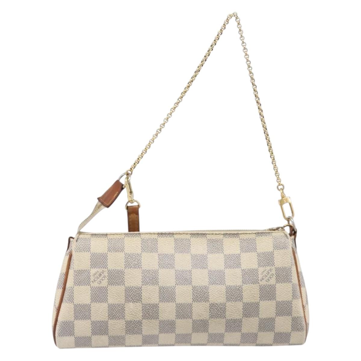 LOUIS VUITTON Damier Azur Eva Shoulder Bag 2way N55214 LV Auth 199205