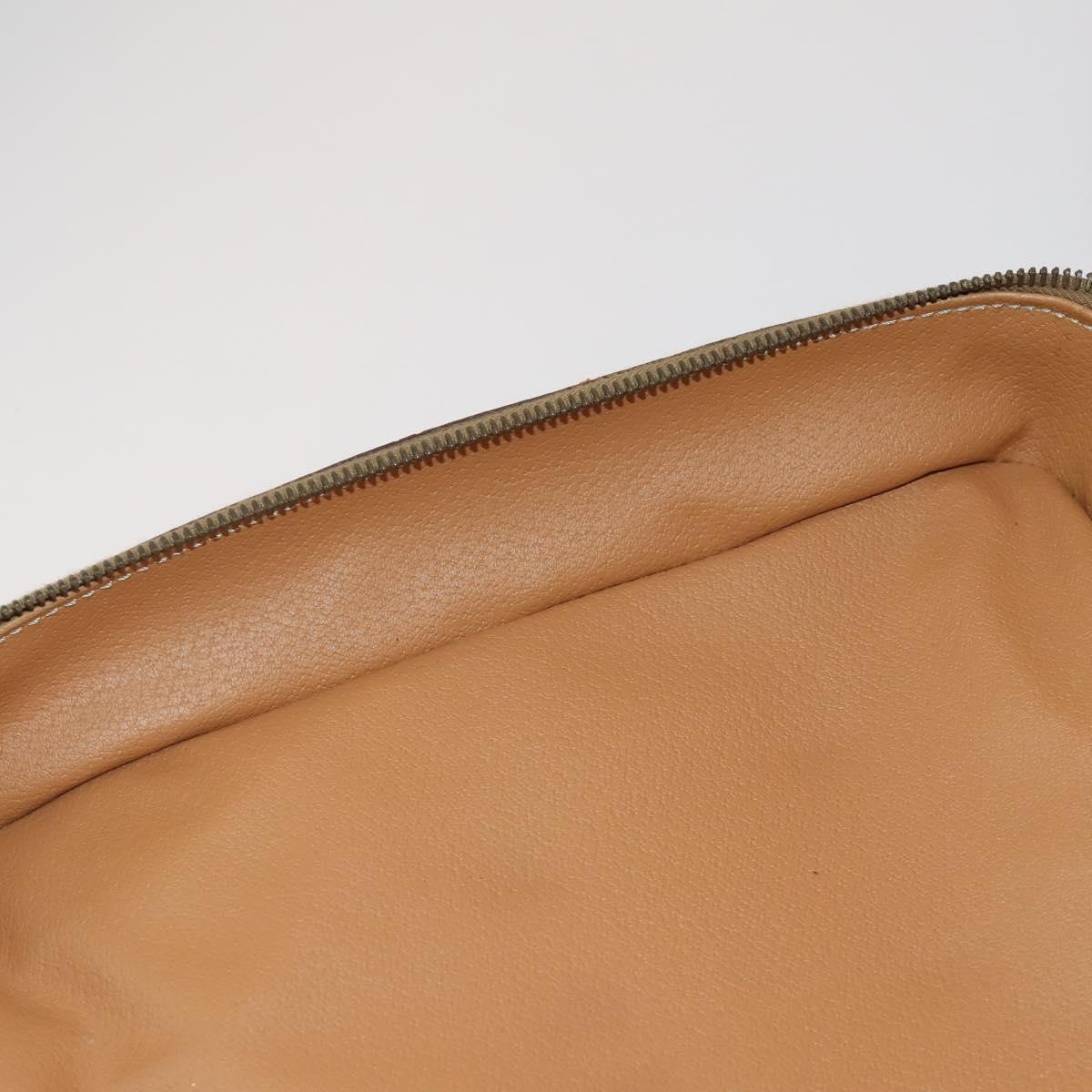 CELINE Macadam Canvas Hand Bag PVC Leather 2way Brown Gold Auth 199219