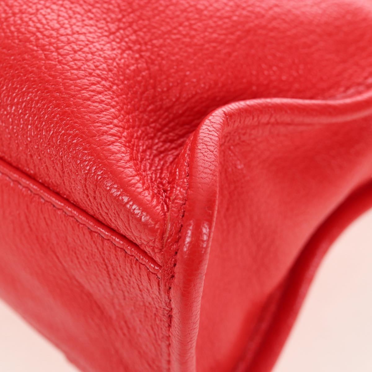 BALENCIAGA Metallic Edge Mini City Bag Leather 2way Red 390160 Auth 199223M