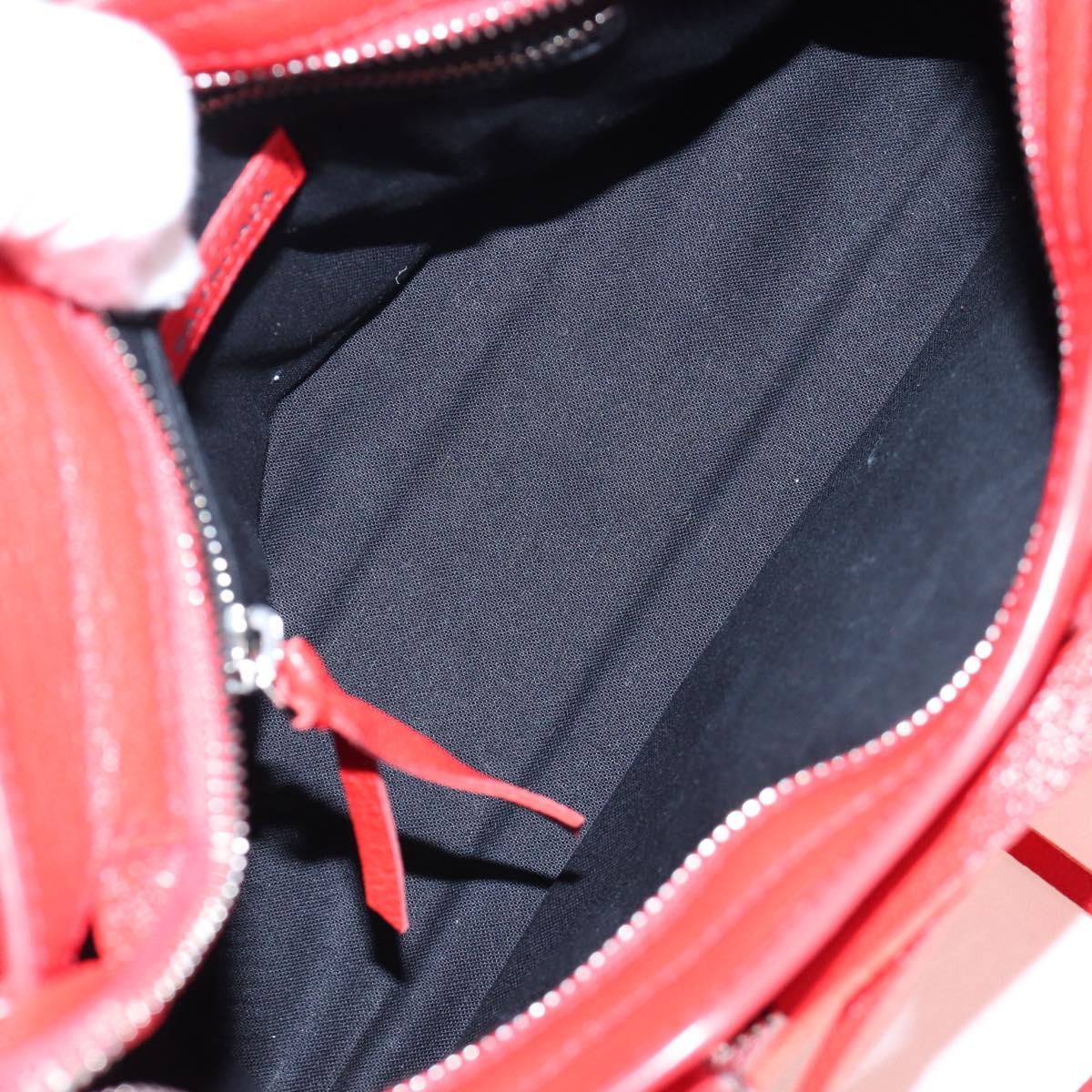 BALENCIAGA Metallic Edge Mini City Bag Leather 2way Red 390160 Auth 199223M
