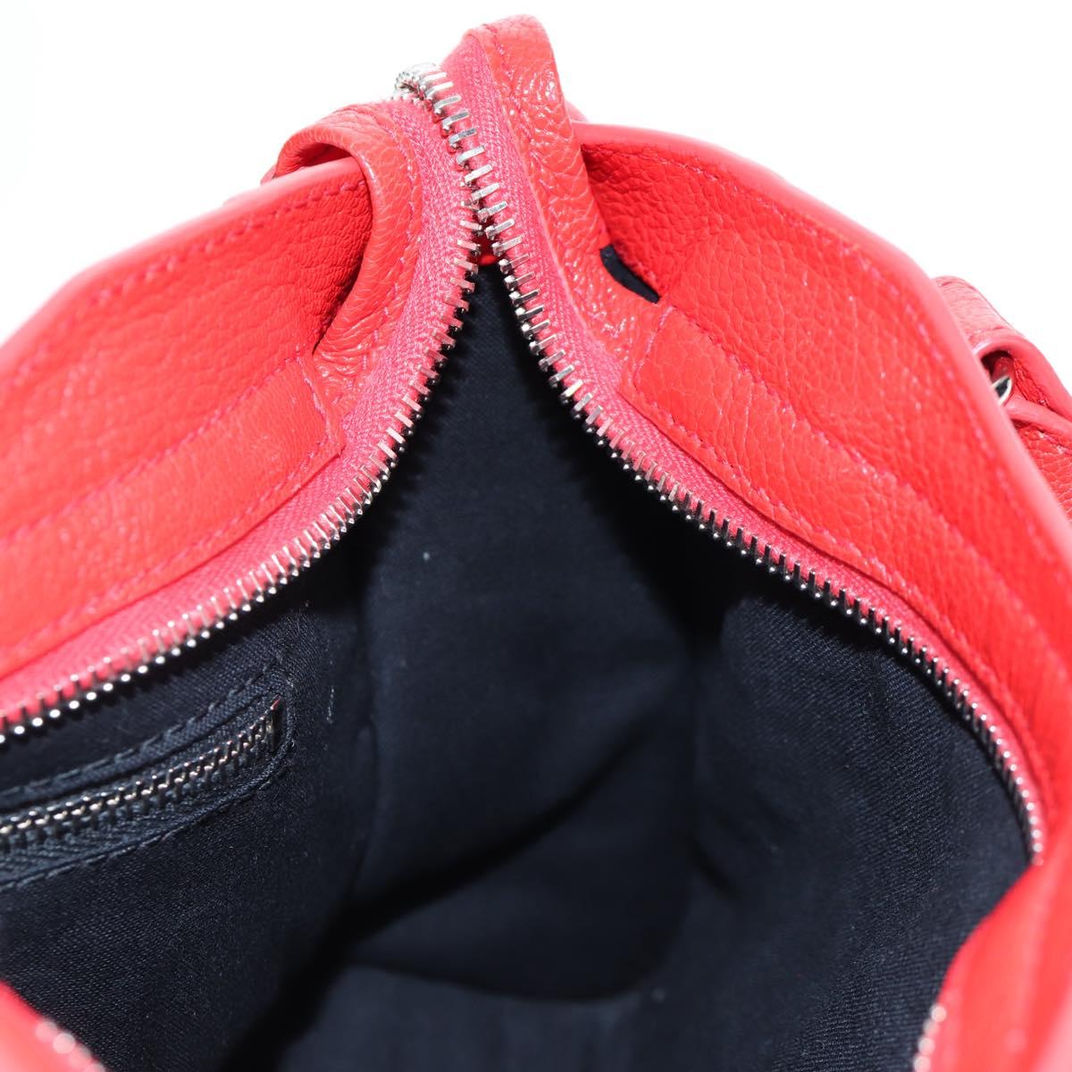 BALENCIAGA Metallic Edge Mini City Bag Leather 2way Red 390160 Auth 199223M