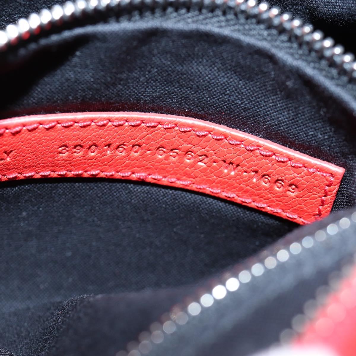 BALENCIAGA Metallic Edge Mini City Bag Leather 2way Red 390160 Auth 199223M