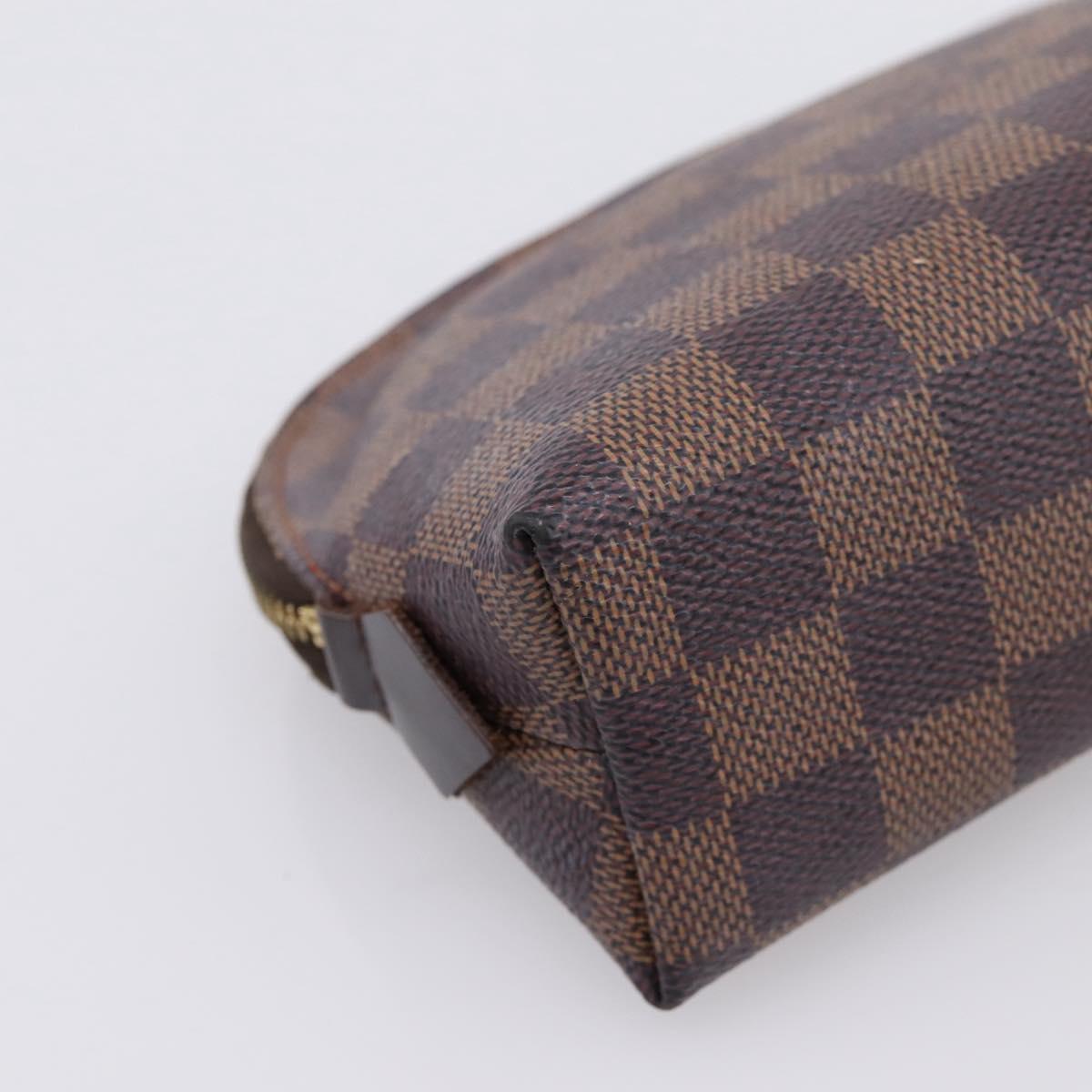 LOUIS VUITTON Damier Ebene Pochette Cosmetic PM Pouch N47516 LV Auth 199229
