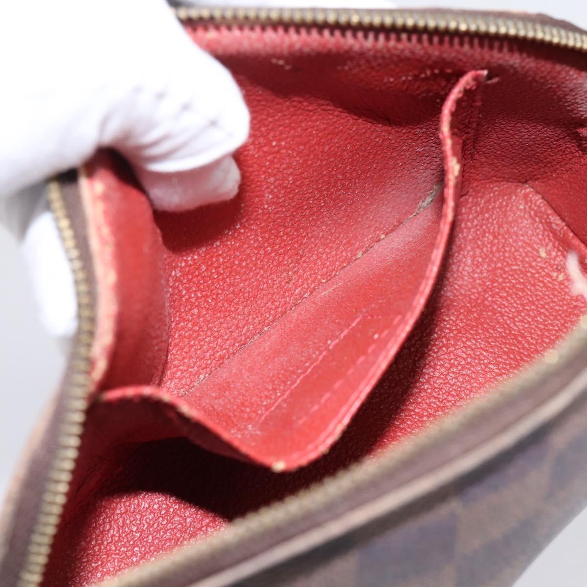 LOUIS VUITTON Damier Ebene Pochette Cosmetic PM Pouch N47516 LV Auth 199229