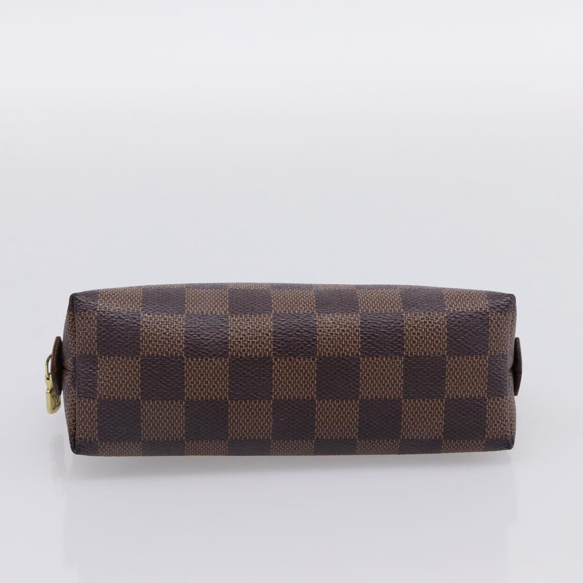 LOUIS VUITTON Damier Ebene Pochette Cosmetic PM Pouch N47516 LV Auth 199229