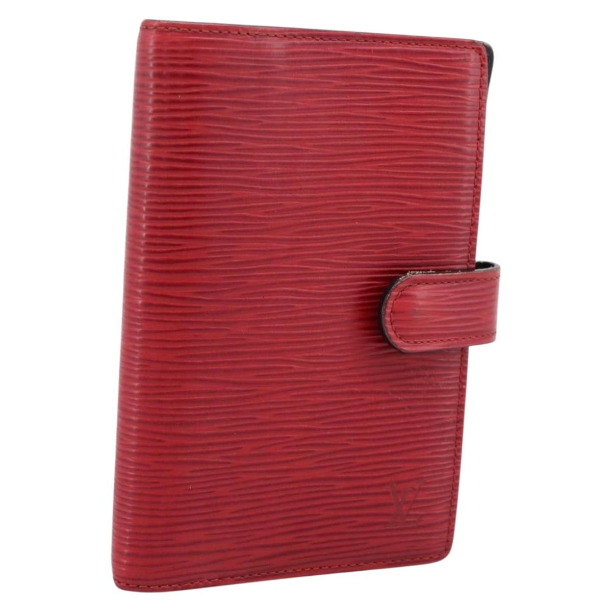 LOUIS VUITTON Epi Agenda PM Day Planner Cover Red R20057 LV Auth 199234