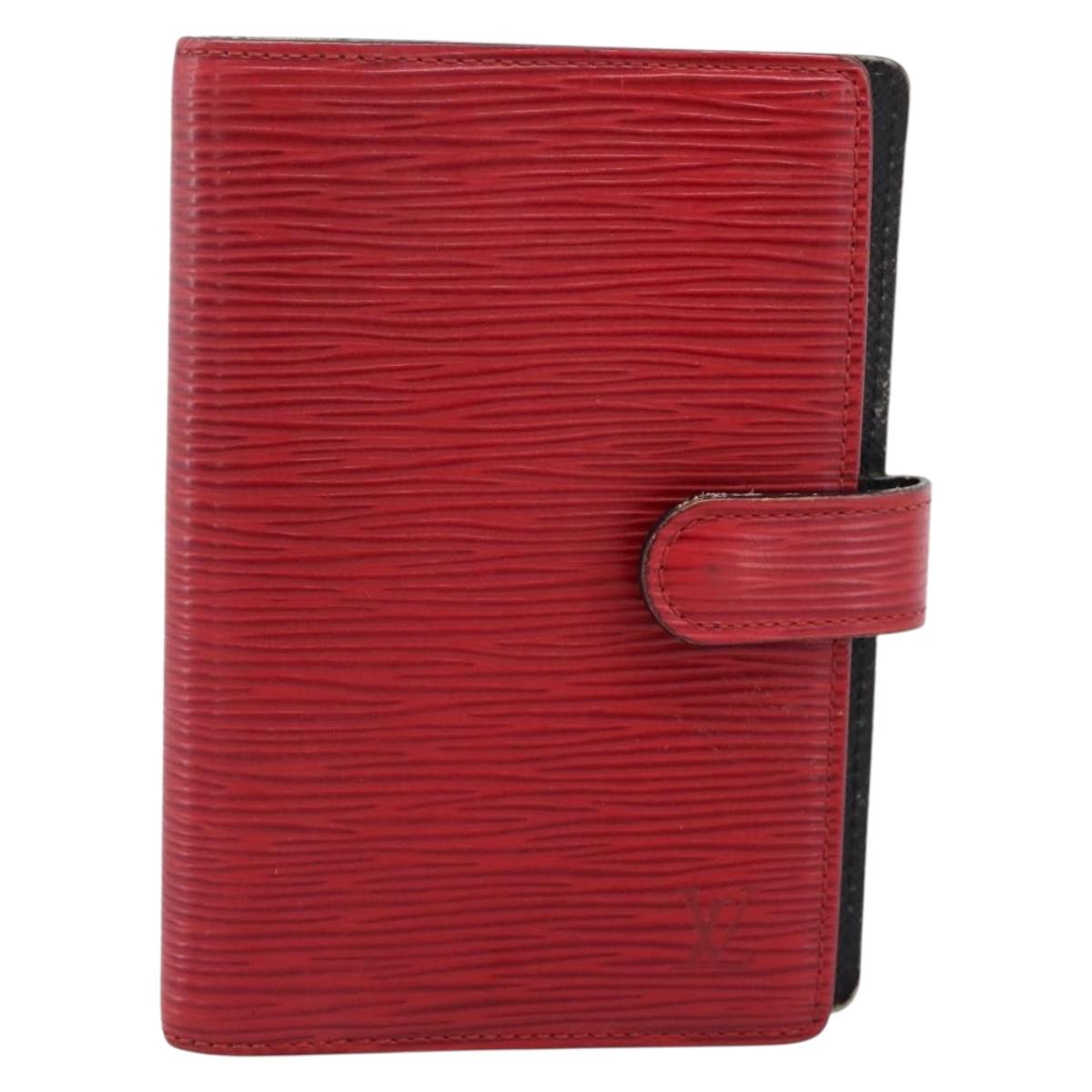 LOUIS VUITTON Epi Agenda PM Day Planner Cover Red R20057 LV Auth 199234