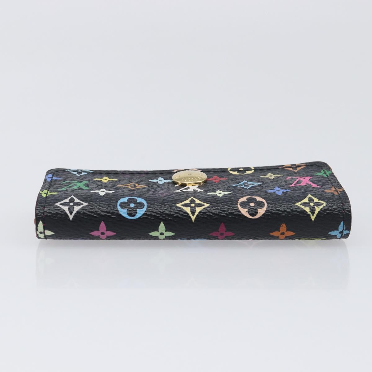 LOUIS VUITTON Monogram Multicolor Multicles 4 Key Case Black M93732 Auth 199235A