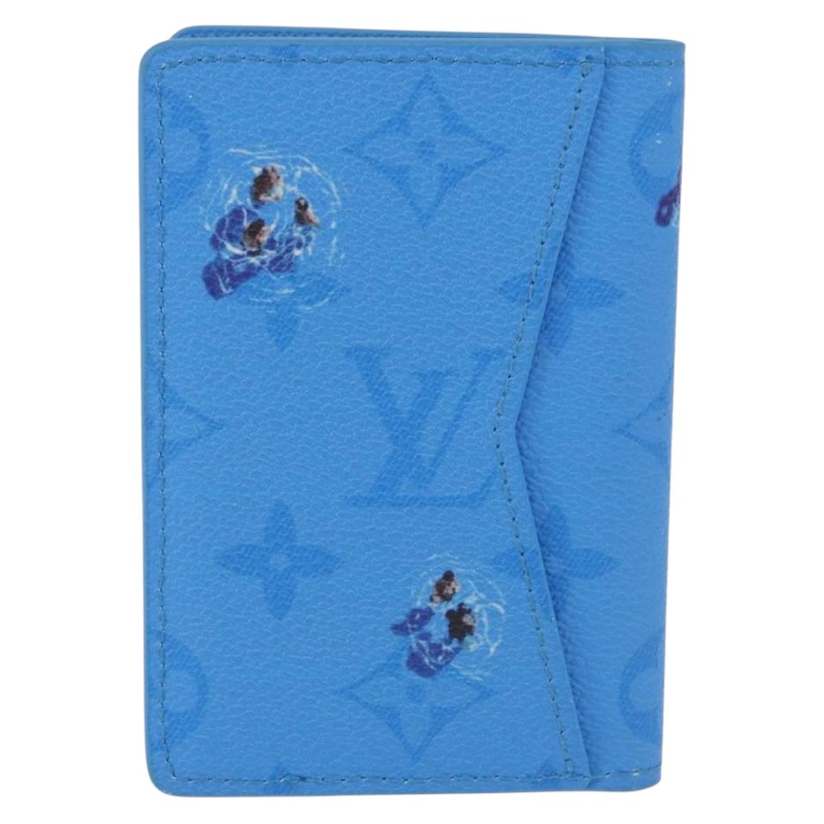 LOUIS VUITTON Monogram Organizer Dupoch Card Case Blue M14881 LV Auth 199237M