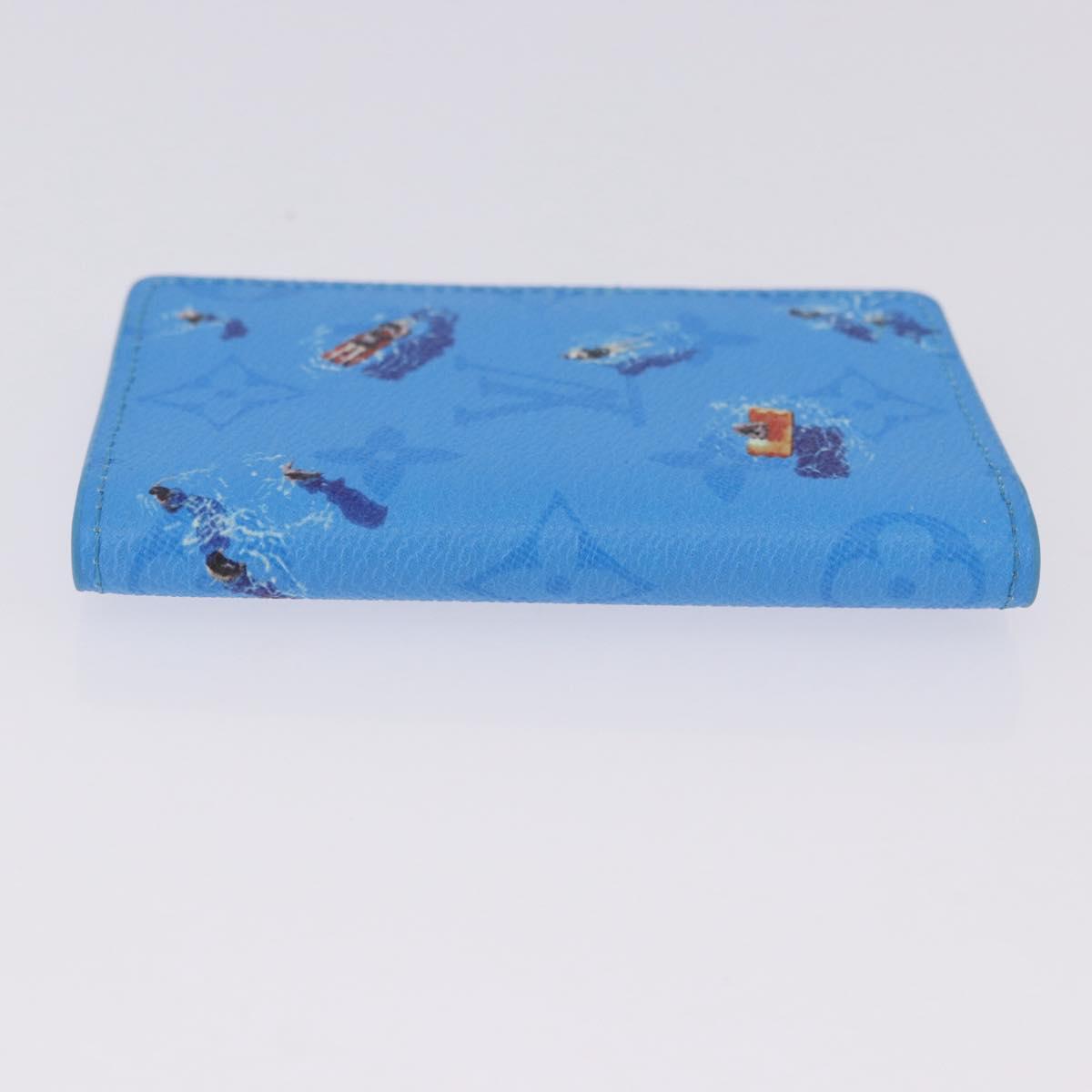 LOUIS VUITTON Monogram Organizer Dupoch Card Case Blue M14881 LV Auth 199237M