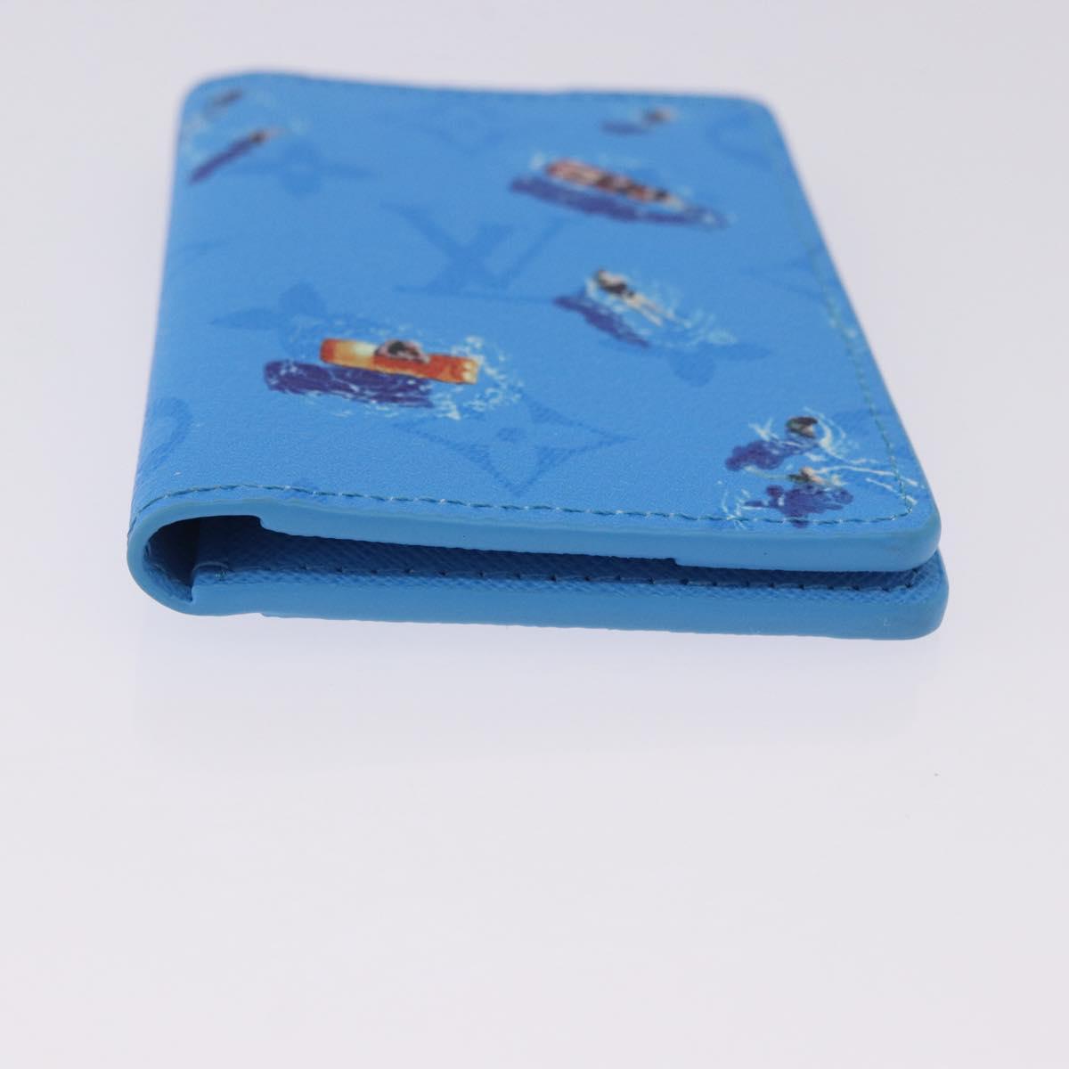 LOUIS VUITTON Monogram Organizer Dupoch Card Case Blue M14881 LV Auth 199237M