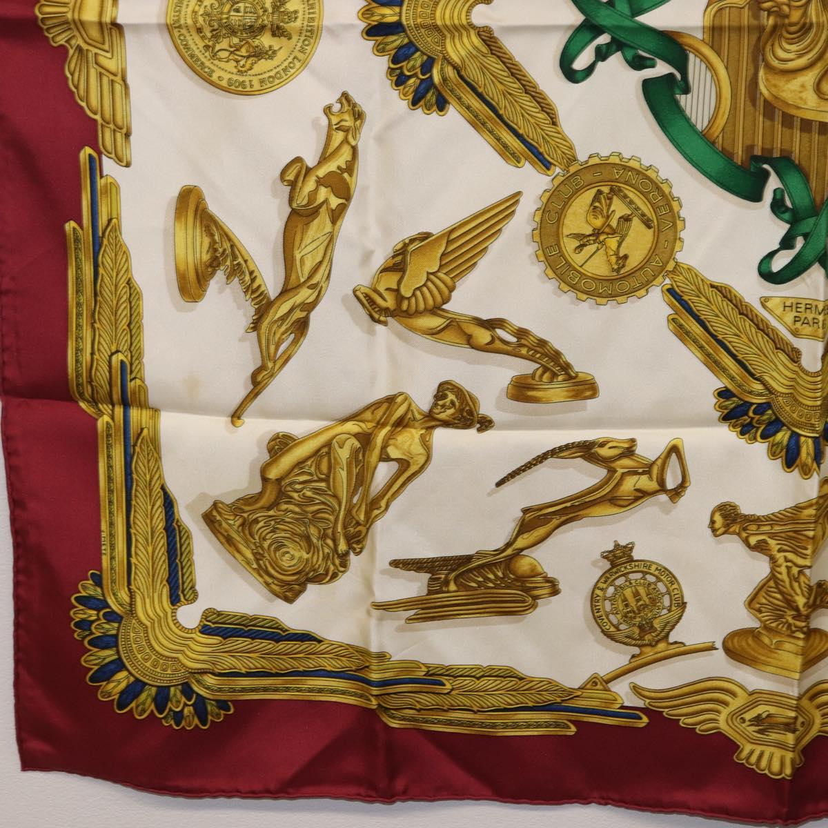 HERMES Carre 90 Scarf Silk Bordeaux Auth 199240
