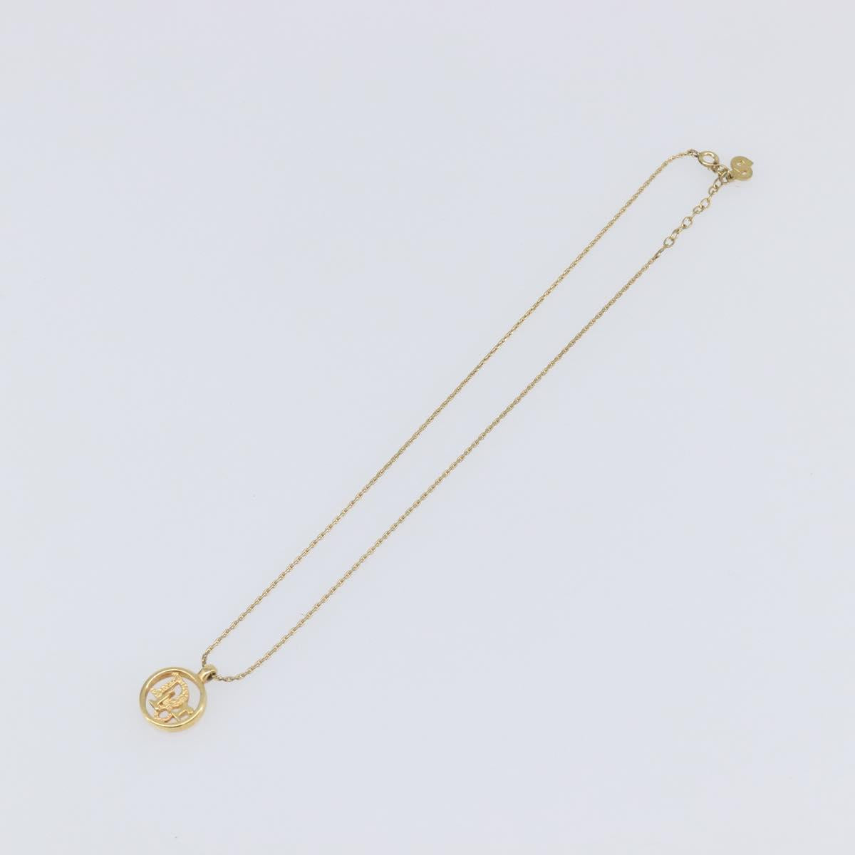 Christian Dior Necklace metal Gold Tone Auth 199249