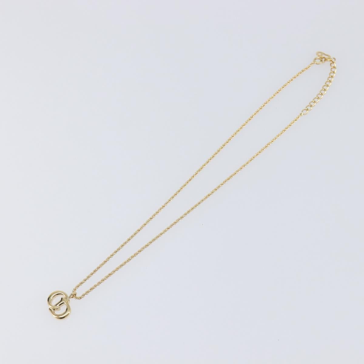 Christian Dior Necklace metal Gold Tone Auth 199259M