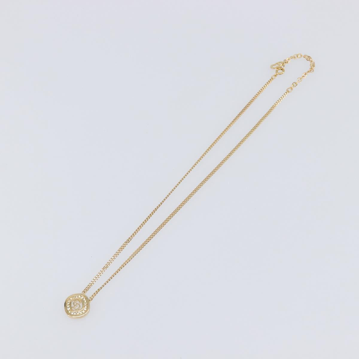 Christian Dior Necklace metal Gold Tone Auth 199276M