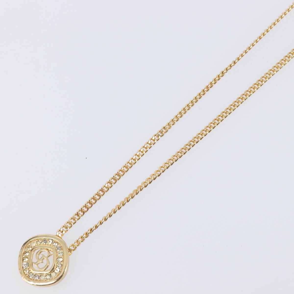 Christian Dior Necklace metal Gold Tone Auth 199276M