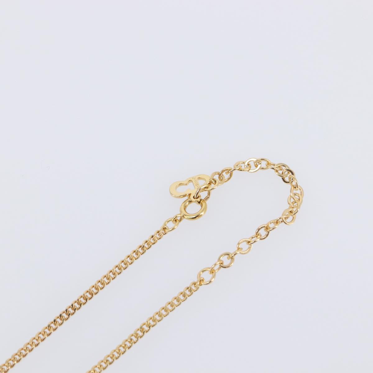 Christian Dior Necklace metal Gold Tone Auth 199276M
