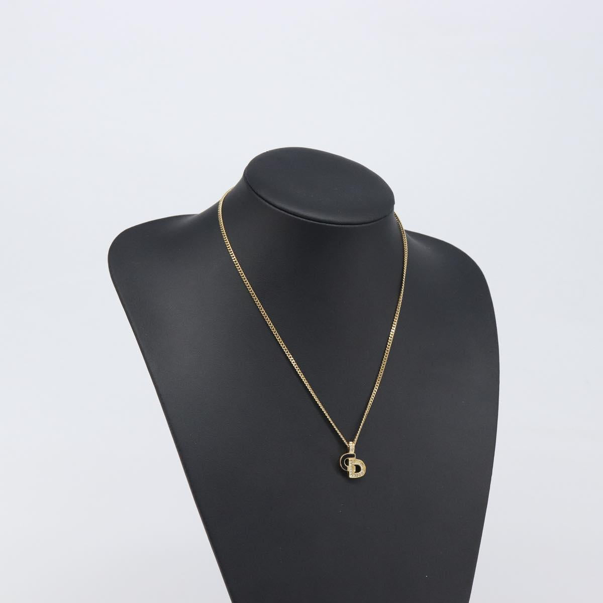 Christian Dior Necklace metal Gold Tone Auth 199288M