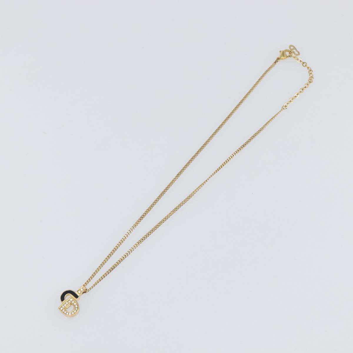 Christian Dior Necklace metal Gold Tone Auth 199288M