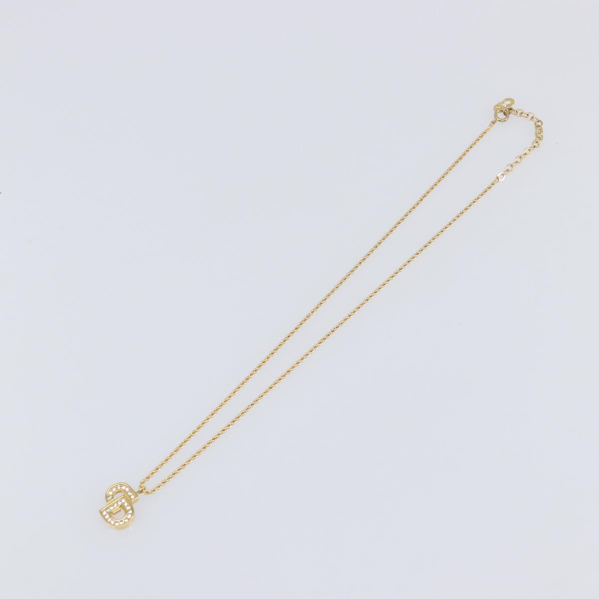 Christian Dior Necklace metal Gold Tone Auth 199297M