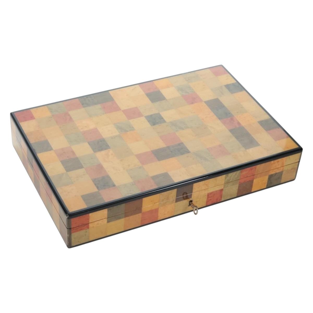 HERMES Interior Box Object Wood Multicolor Auth 199307SM
