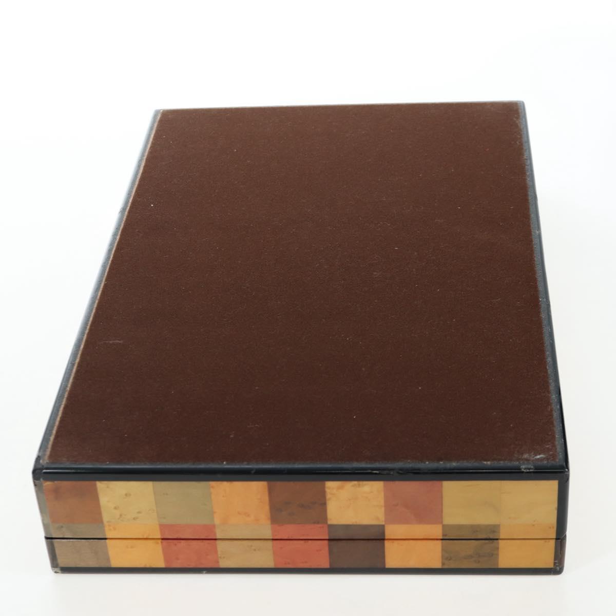 HERMES Interior Box Object Wood Multicolor Auth 199307SM