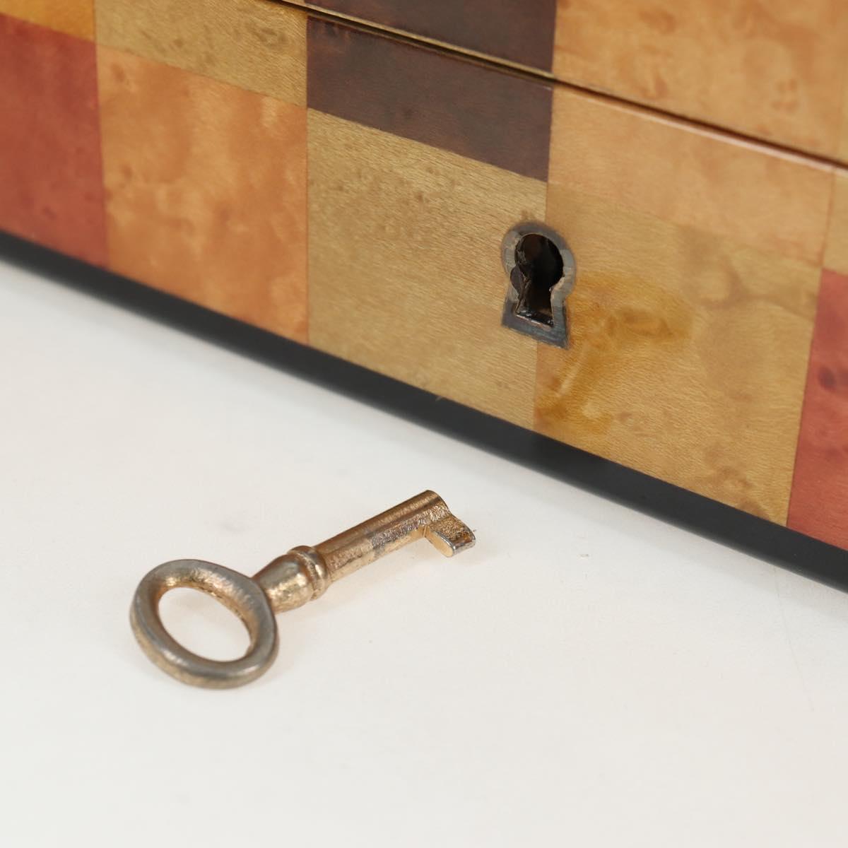 HERMES Interior Box Object Wood Multicolor Auth 199307SM