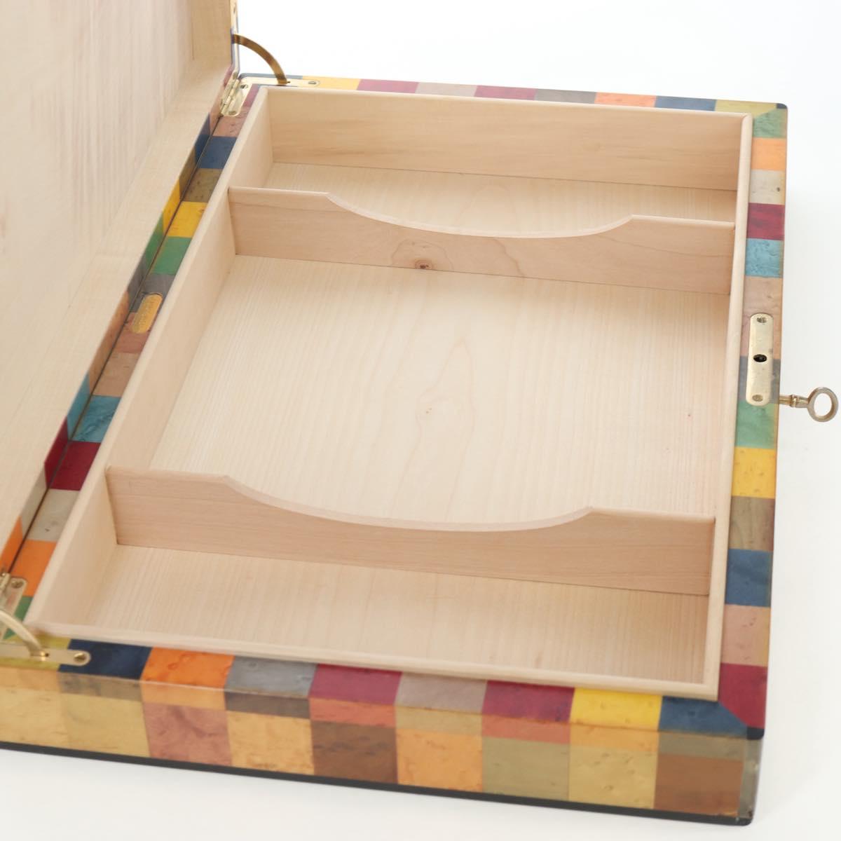 HERMES Interior Box Object Wood Multicolor Auth 199307SM