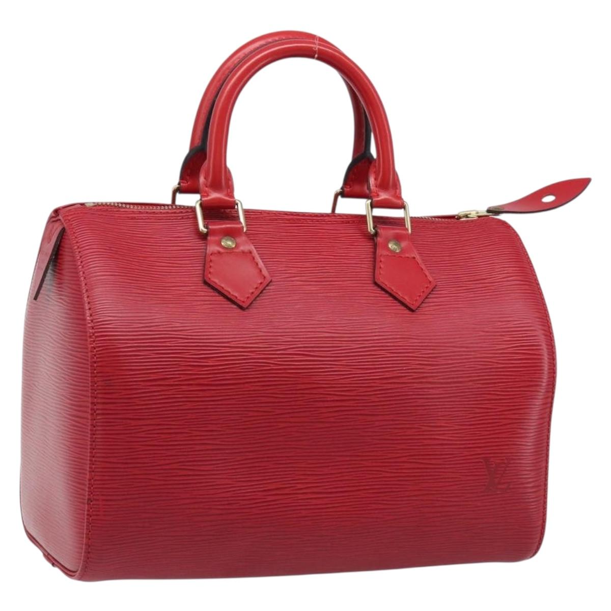 LOUIS VUITTON Epi Speedy 25 Hand Bag Castilian Red M43017 LV Auth 199331V