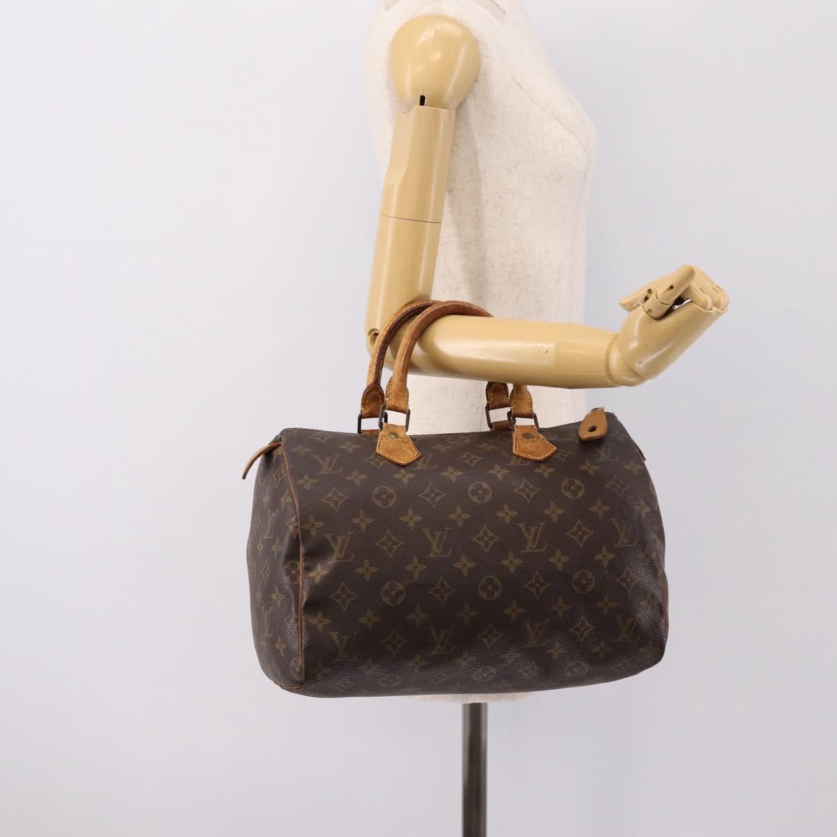 LOUIS VUITTON Monogram Speedy 30 Hand Bag M41526 LV Auth 199332