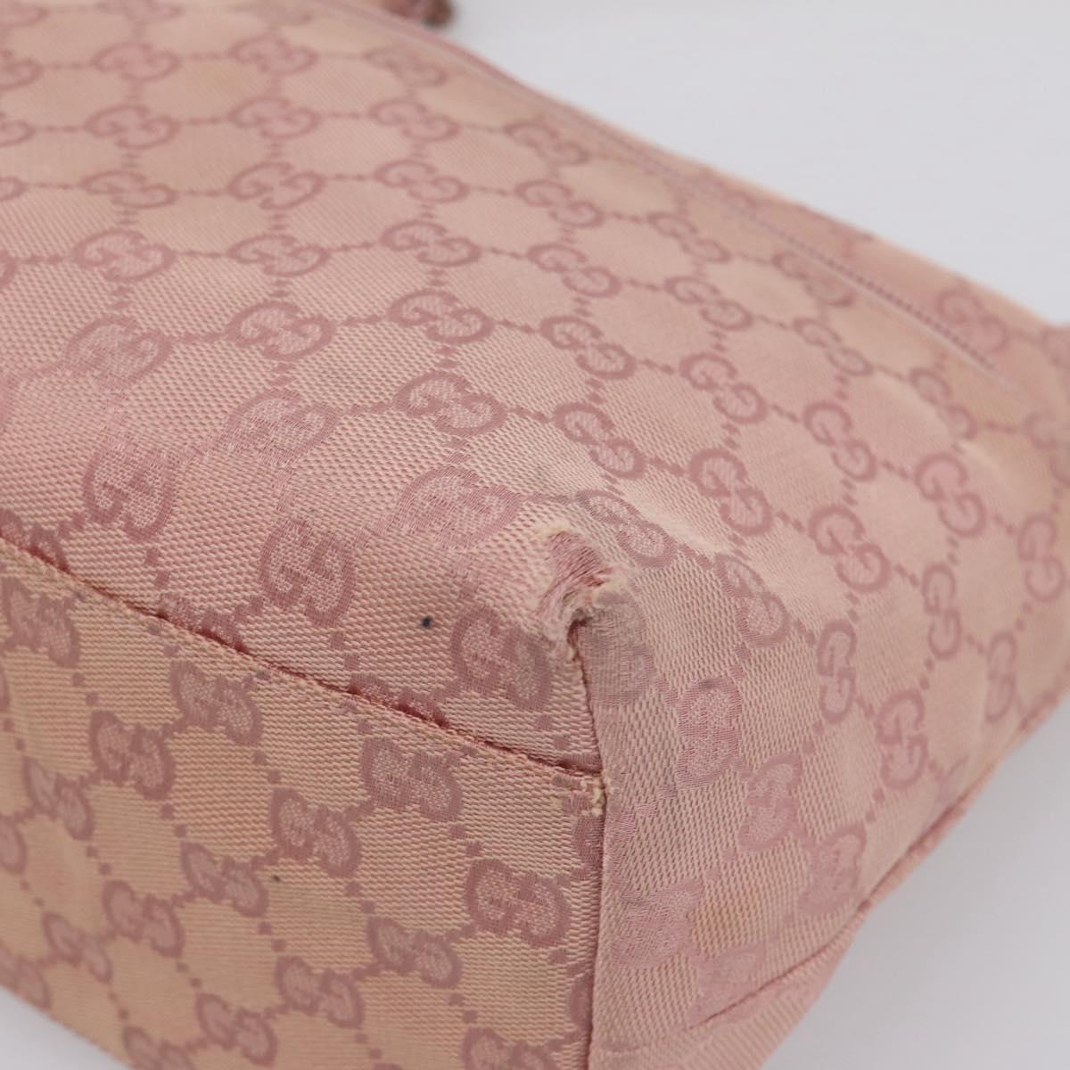 GUCCI GG Canvas Shoulder Bag Pink 001 3386 Auth 199334