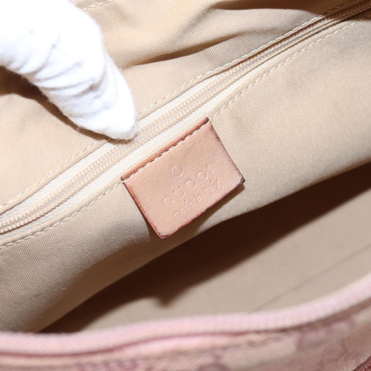 GUCCI GG Canvas Shoulder Bag Pink 001 3386 Auth 199334