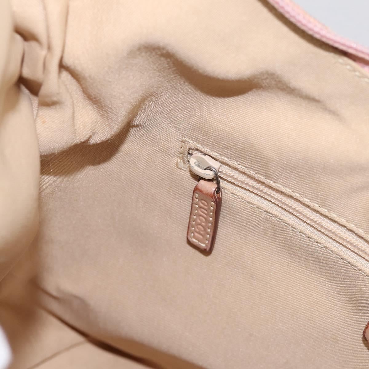 GUCCI GG Canvas Shoulder Bag Pink 001 3386 Auth 199334