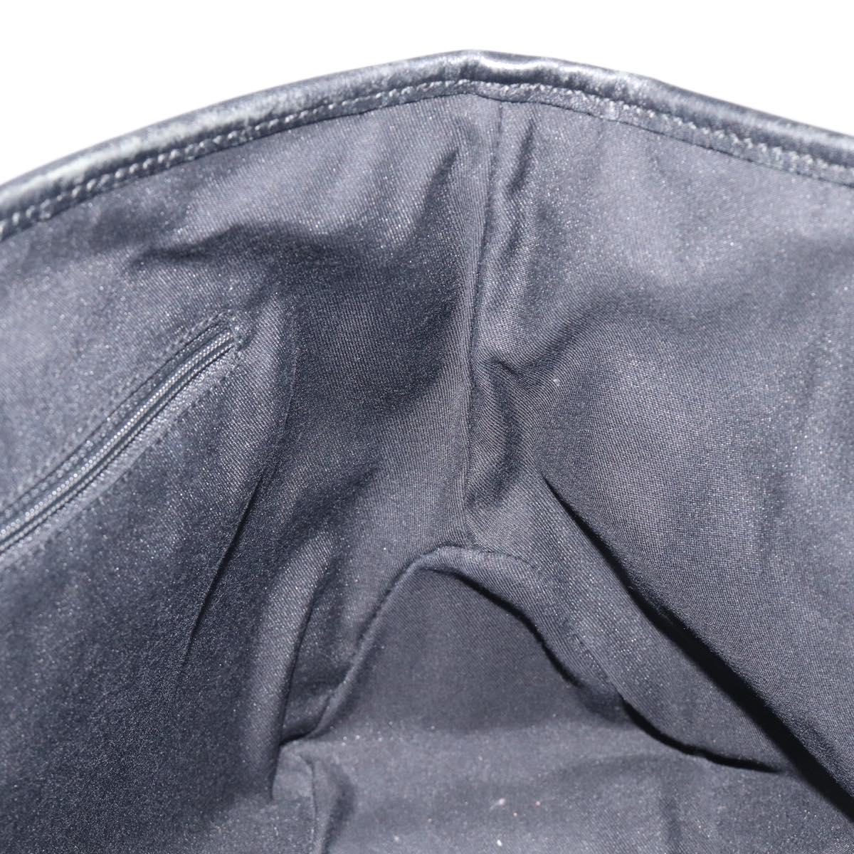 GUCCI GG Hand Bag Suede Black Gold Tone 161717 Auth 199335A