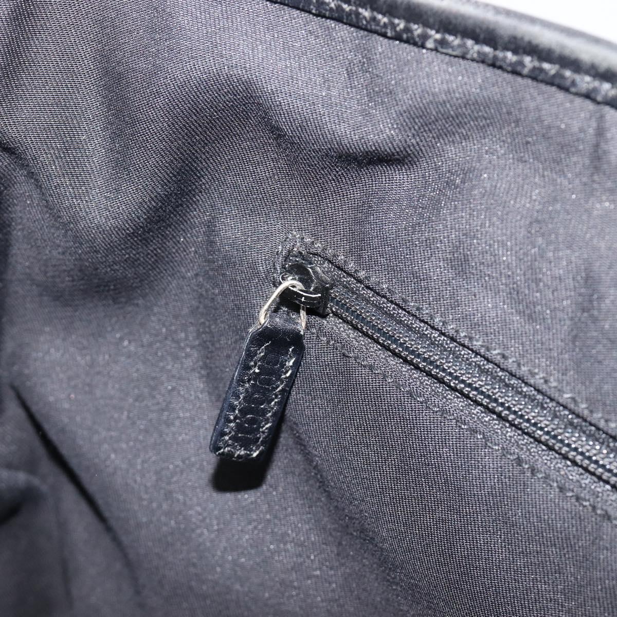 GUCCI GG Hand Bag Suede Black Gold Tone 161717 Auth 199335A