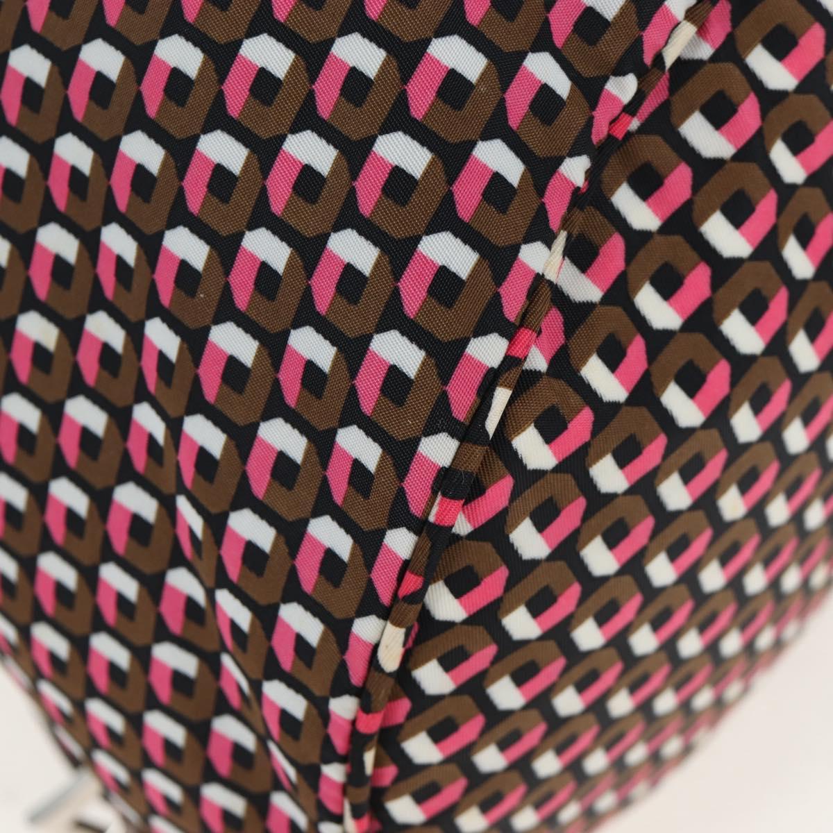 PRADA Backpack Nylon Pink Brown Auth 199345V