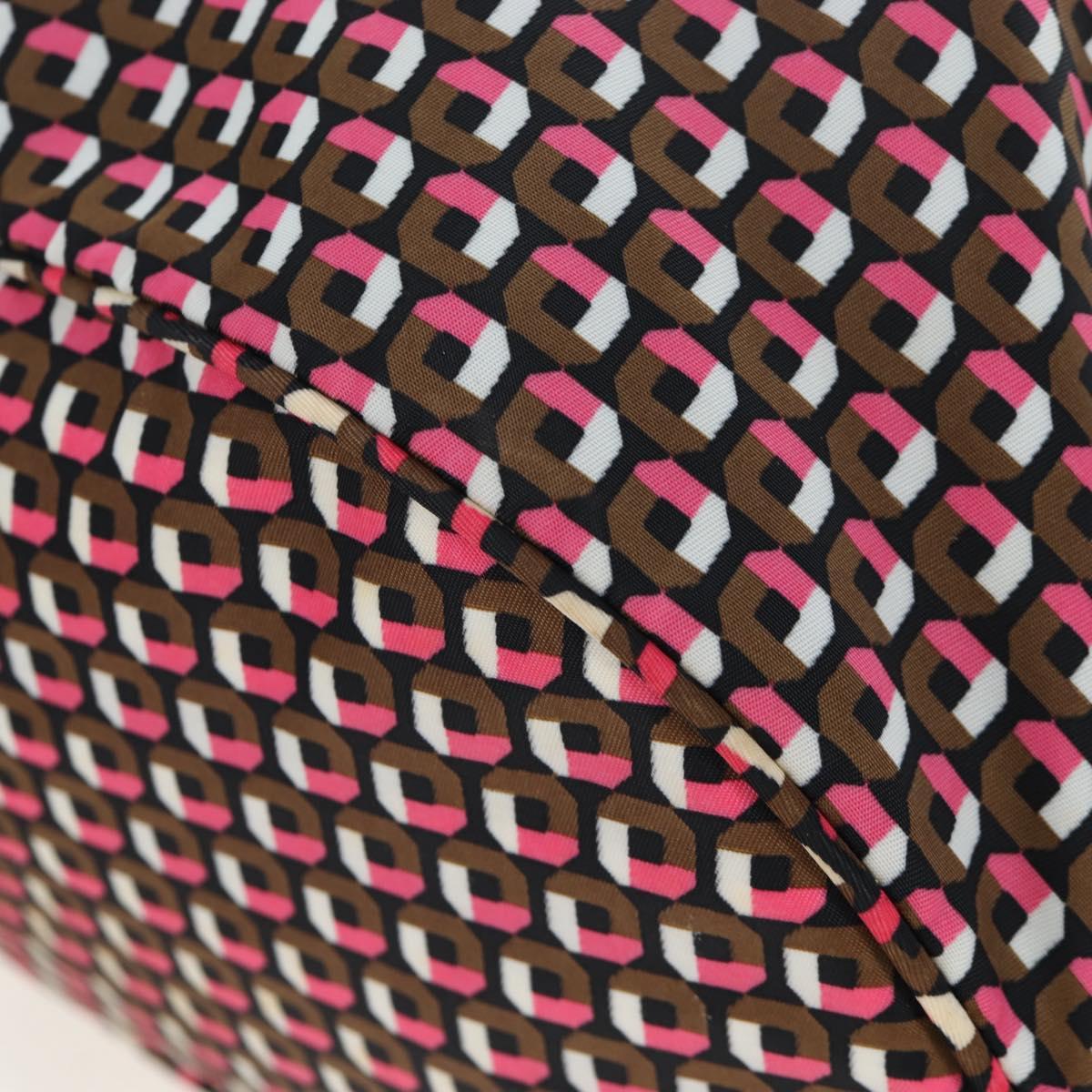 PRADA Backpack Nylon Pink Brown Auth 199345V