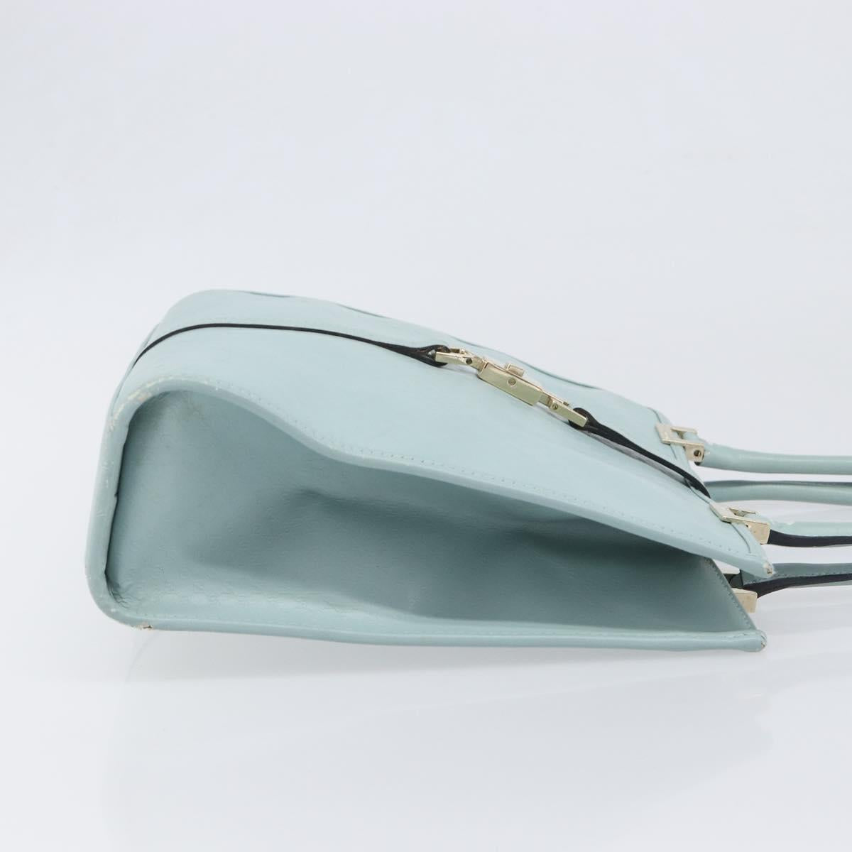 GUCCI Micro GG Jackie Hand Bag PVC Light Blue Gold Tone 002 1065 Auth 199353A