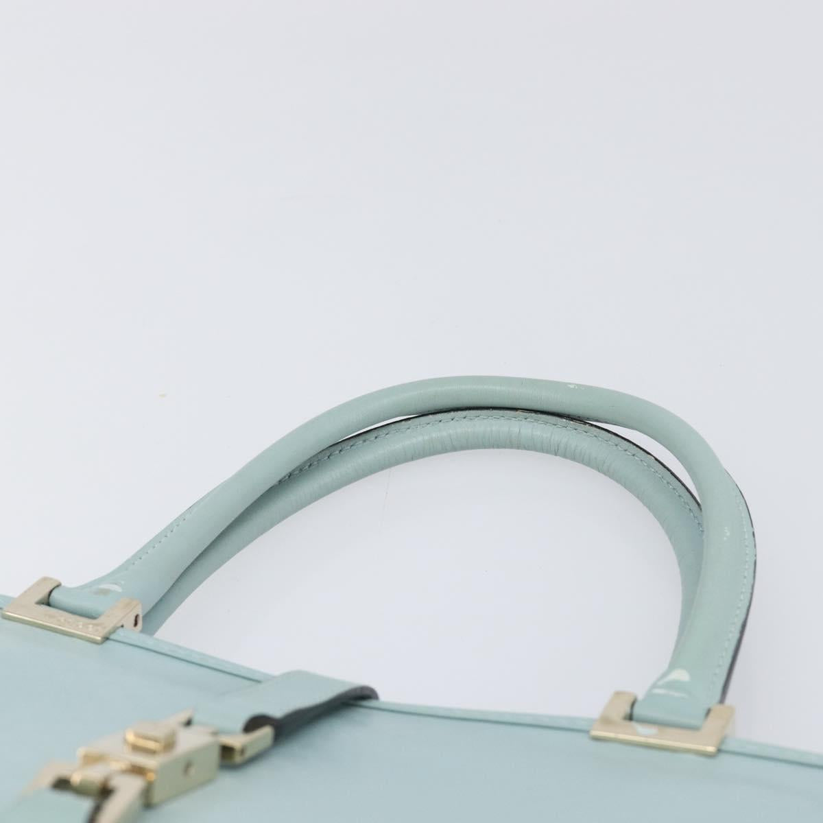 GUCCI Micro GG Jackie Hand Bag PVC Light Blue Gold Tone 002 1065 Auth 199353A