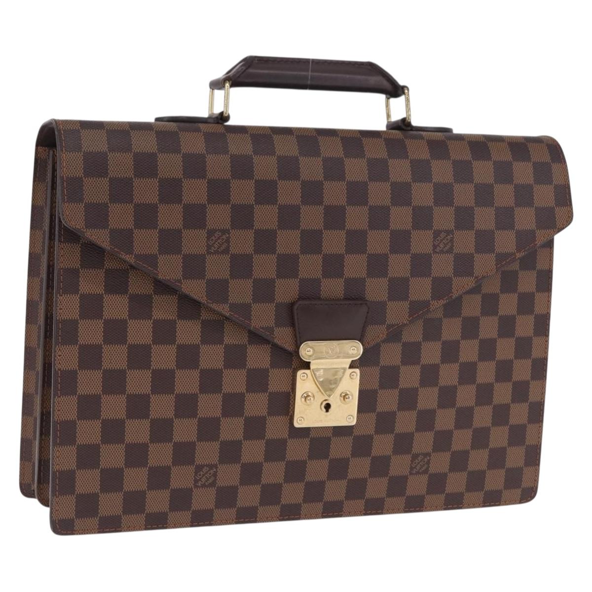 LOUIS VUITTON Damier Ebene Serviette Ambassador Business Bag LV Auth 199355V