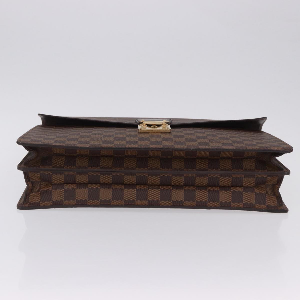 LOUIS VUITTON Damier Ebene Serviette Ambassador Business Bag LV Auth 199355V