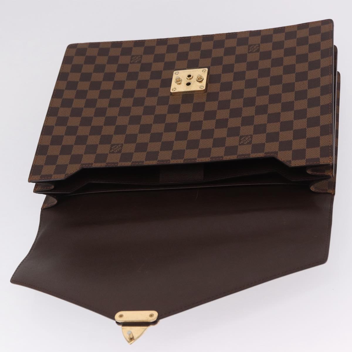 LOUIS VUITTON Damier Ebene Serviette Ambassador Business Bag LV Auth 199355V
