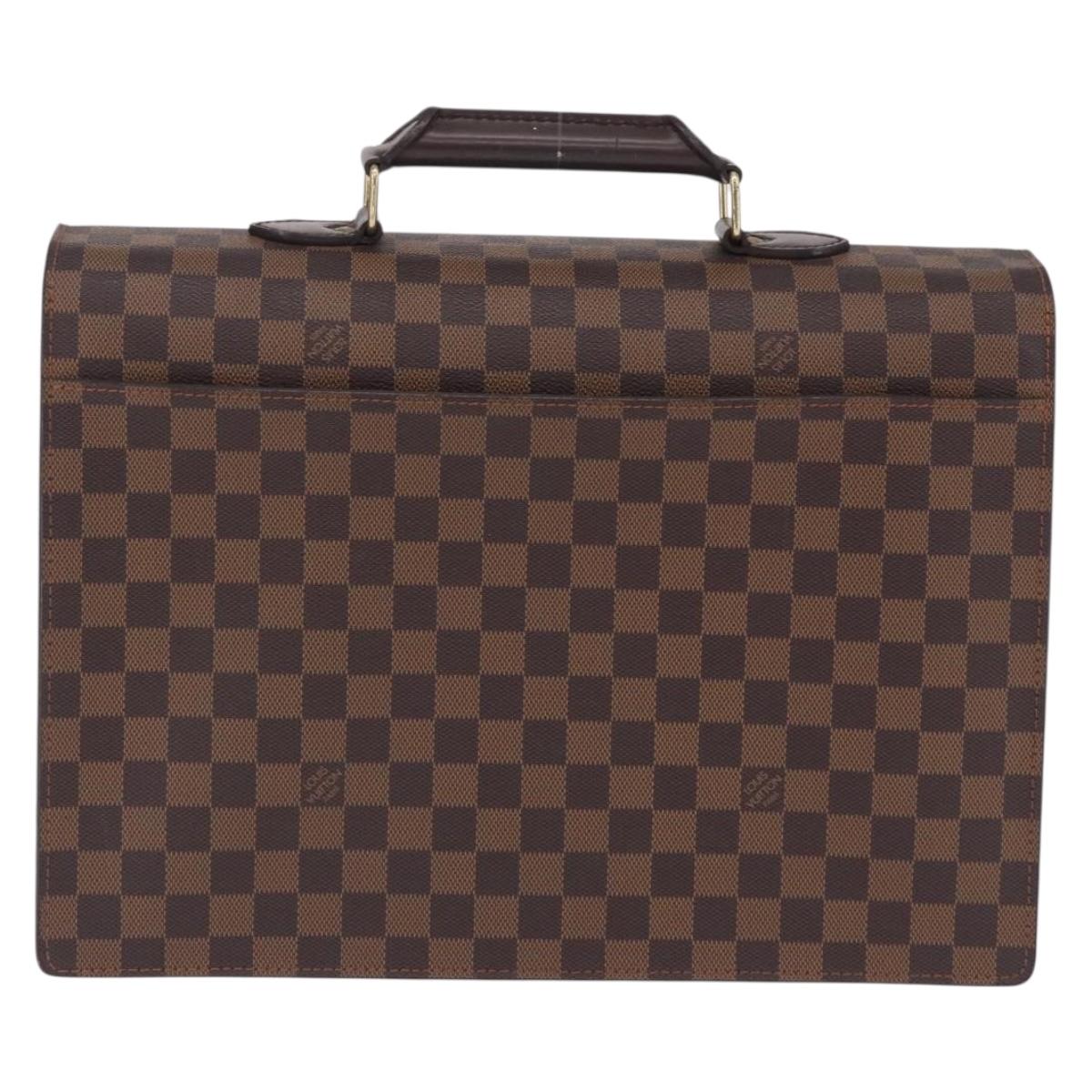 LOUIS VUITTON Damier Ebene Serviette Ambassador Business Bag LV Auth 199355V