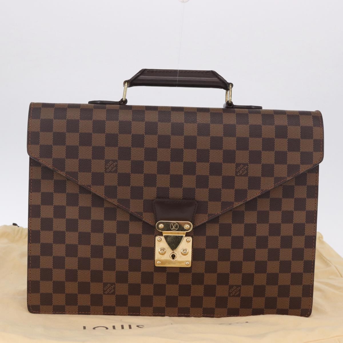 LOUIS VUITTON Damier Ebene Serviette Ambassador Business Bag LV Auth 199355V