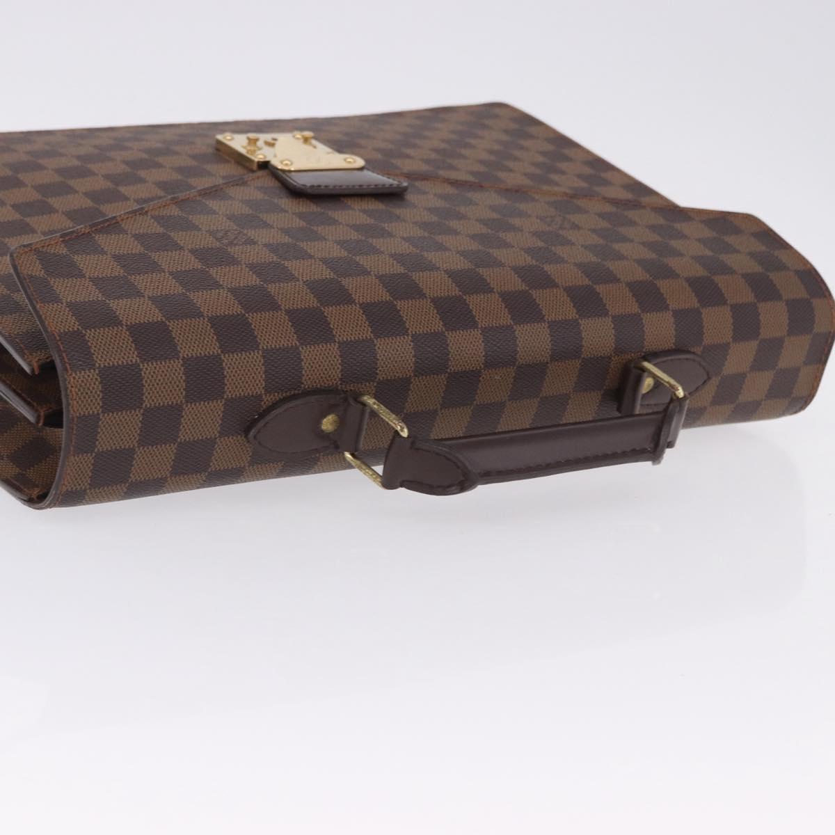 LOUIS VUITTON Damier Ebene Serviette Ambassador Business Bag LV Auth 199355V